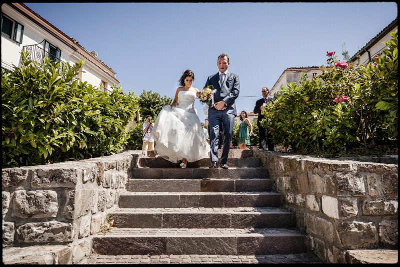 Bride and groom in italy