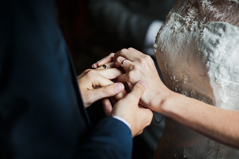 The exchange of the wedding rings