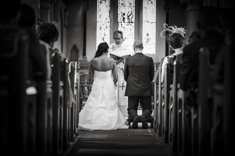 Wedding blessing at Wasing Park Parish Church