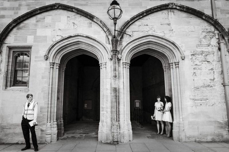 Documentary wedding photography from Christ Church in Oxford