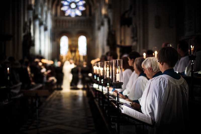 Documentary wedding photography from Christ Church in Oxford