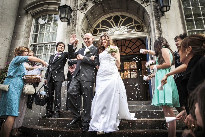Intimate wedding at Chelsea Old Town Hall London