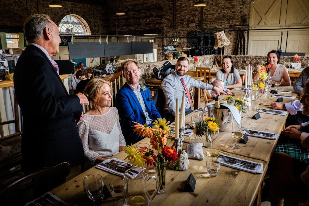 Wedding speech at The Goods Shed in Canterbury
