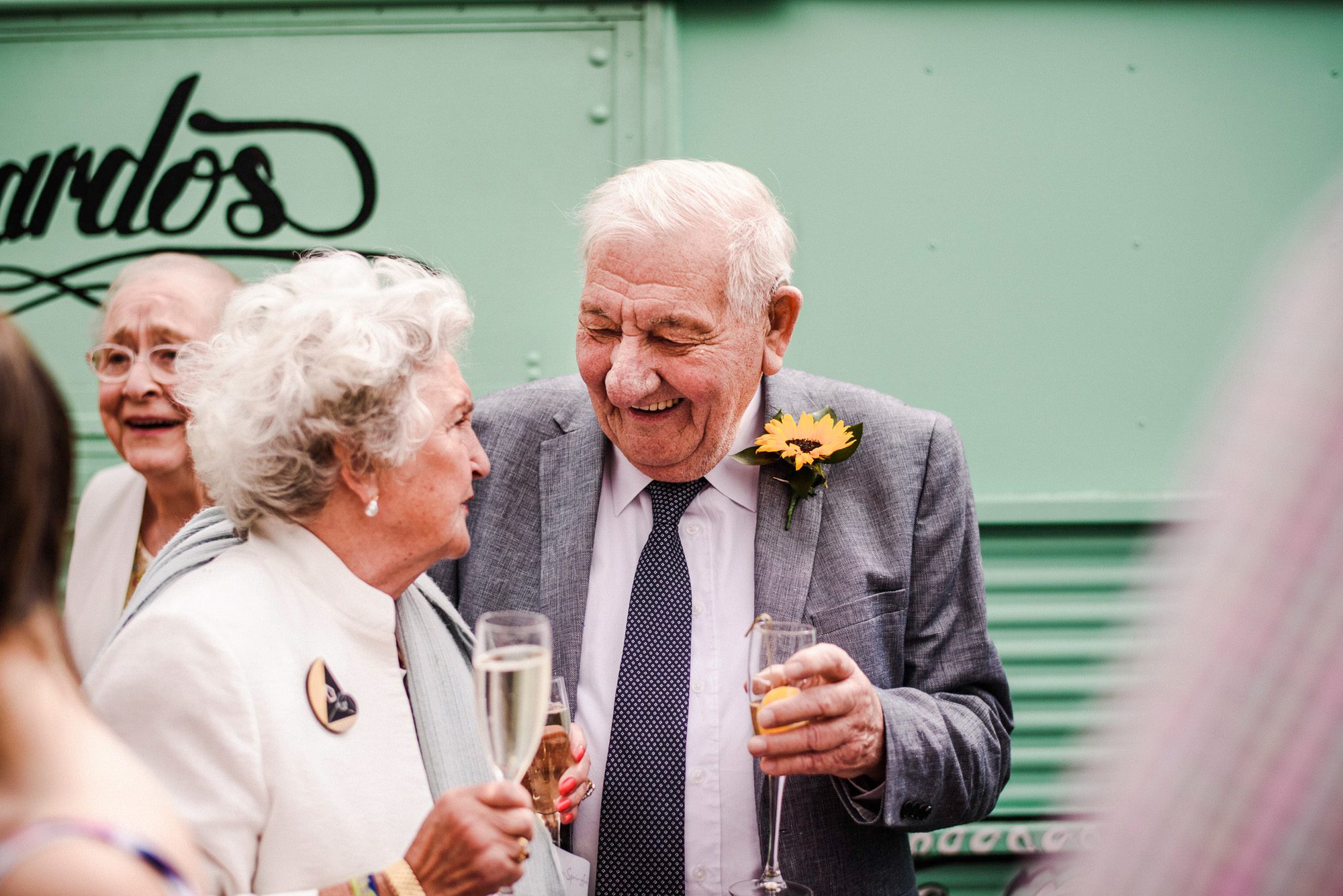Grandparents at festival wedding